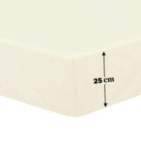 Percale-Fitted-Sheets-25cm-Skirt_Cream | ACL IMPORTS