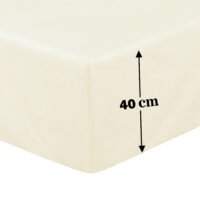 Percale-Fitted-Sheets-40cm-Skirt_Cream | ACL IMPORTS