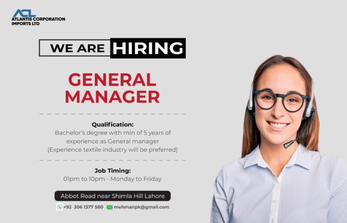 Job: Looking for General Manager