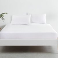 Percale-Fitted-Sheets-40cm-Skirt_White | ACL IMPORTS