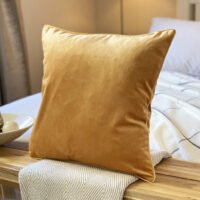 French Velvet Cushion_Saffron | ACL IMPORTS