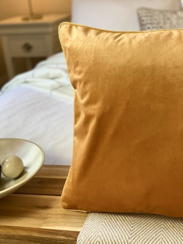French Velvet Cushion_Saffron | ACL IMPORTS