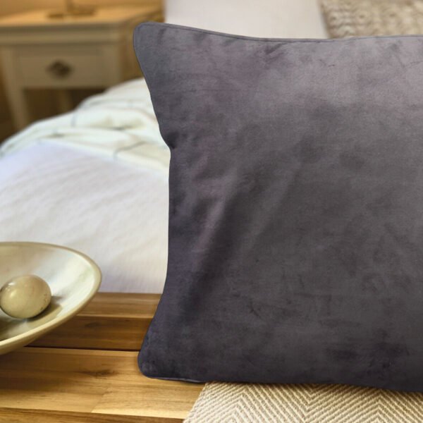 French Velvet Cushion_Grey | ACL IMPORTS